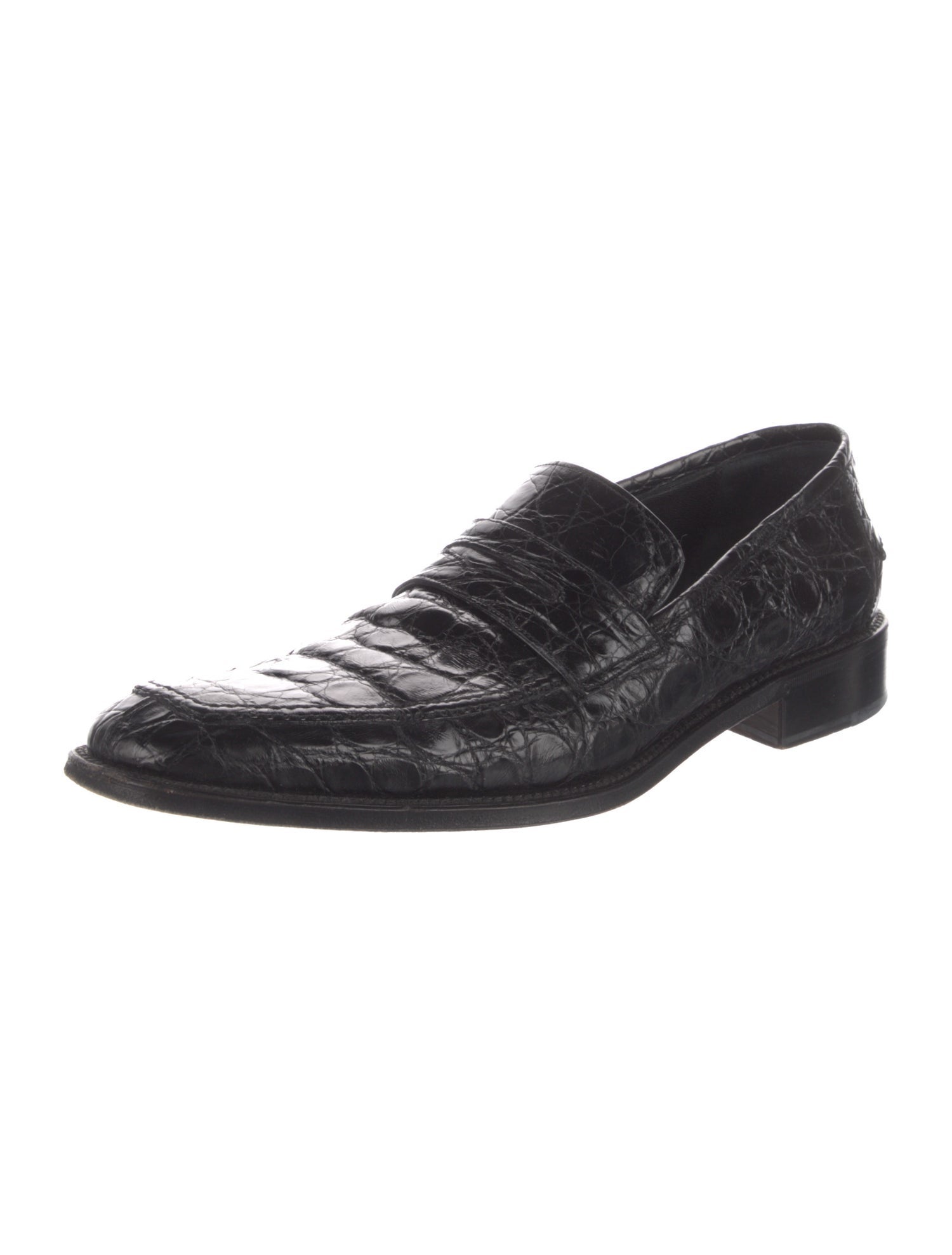 Ferragamo Crocodile Dress Loafers