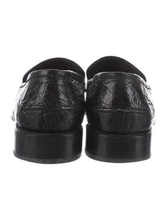 Ferragamo Crocodile Dress Loafers