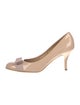 Ferragamo Vara Bow Accent Patent Leather Pumps