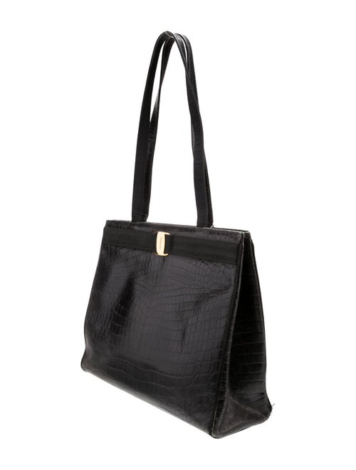 Ferragamo Embossed Leather Shoulder Bag