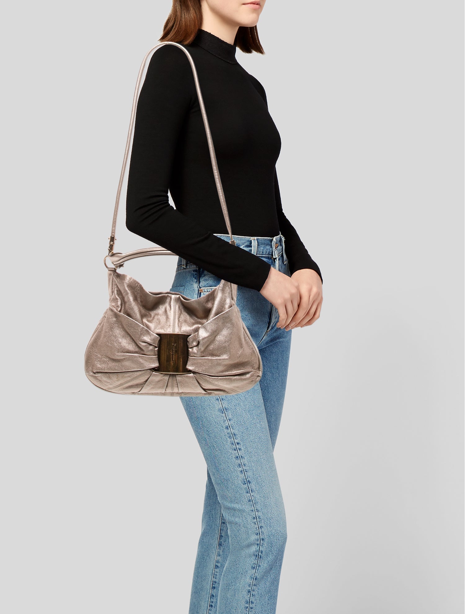 Ferragamo Vara Bow Top Handle Bag