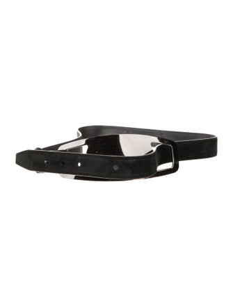 Ferragamo Suede Leather Trim Embellishment Belt