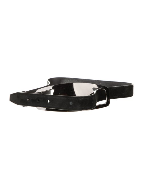 Ferragamo Suede Leather Trim Embellishment Belt