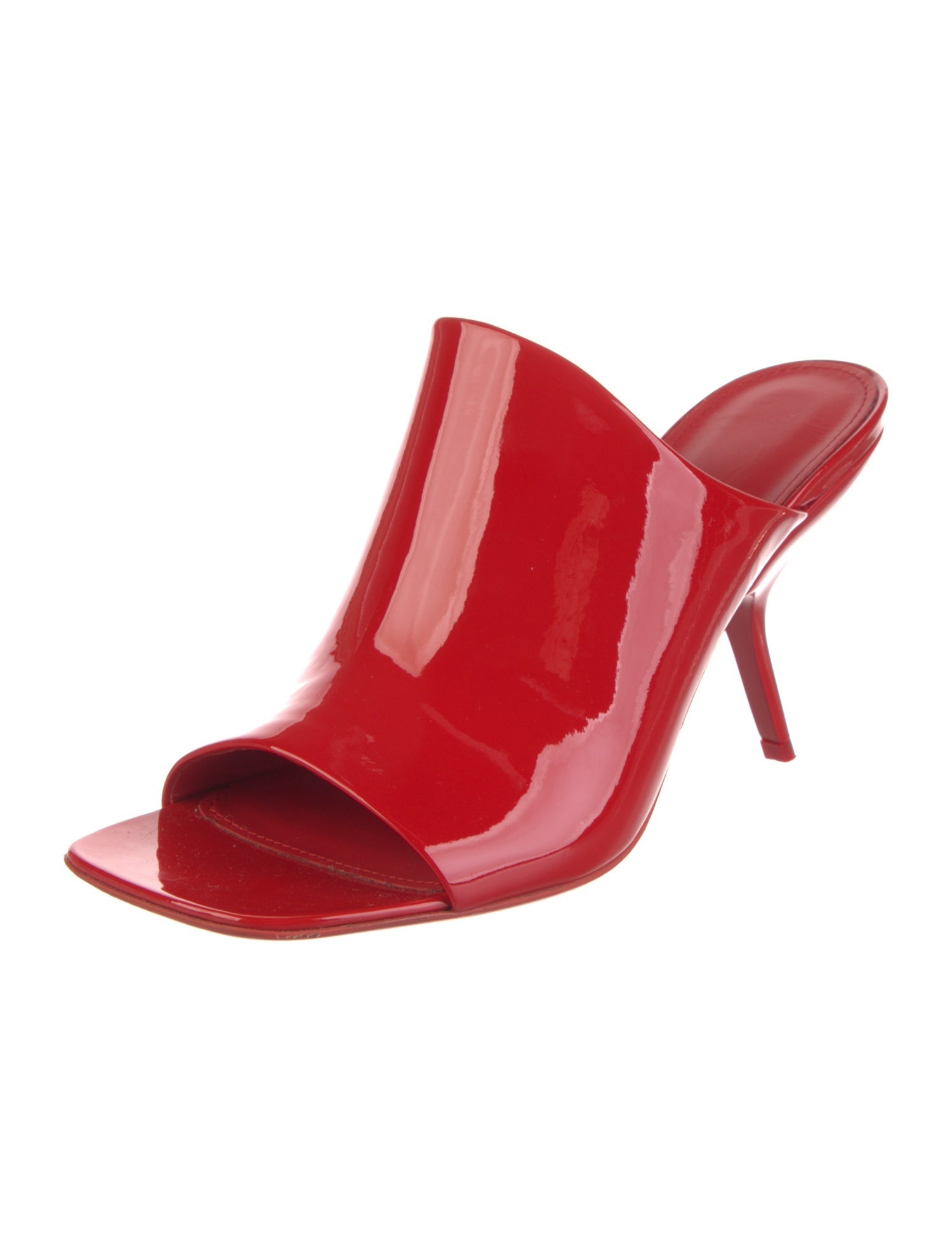 Ferragamo Patent Leather Bow Accents Slides