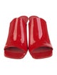 Ferragamo Patent Leather Bow Accents Slides