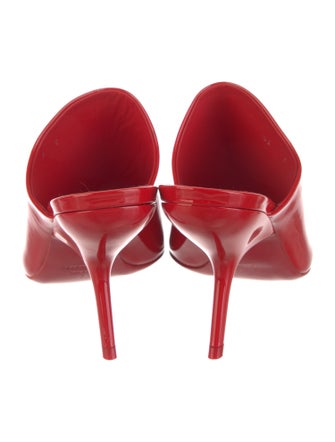 Ferragamo Patent Leather Bow Accents Slides