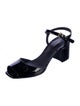 Ferragamo Gancini Logo Patent Leather Sandals