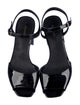 Ferragamo Gancini Logo Patent Leather Sandals