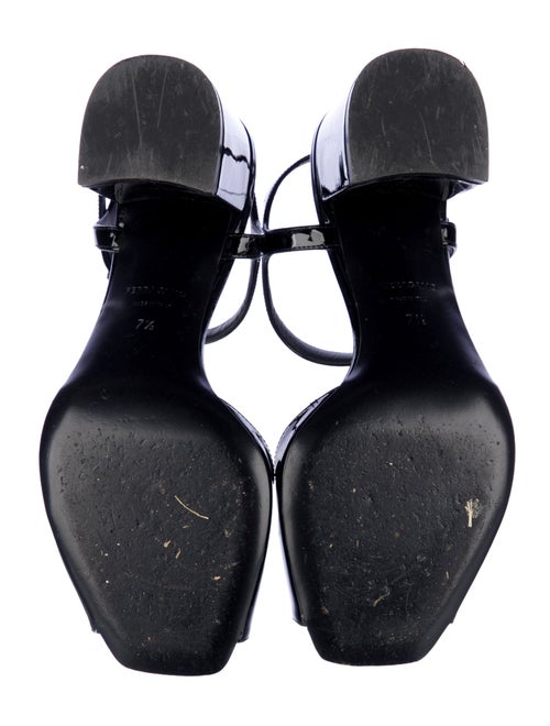 Ferragamo Gancini Logo Patent Leather Sandals