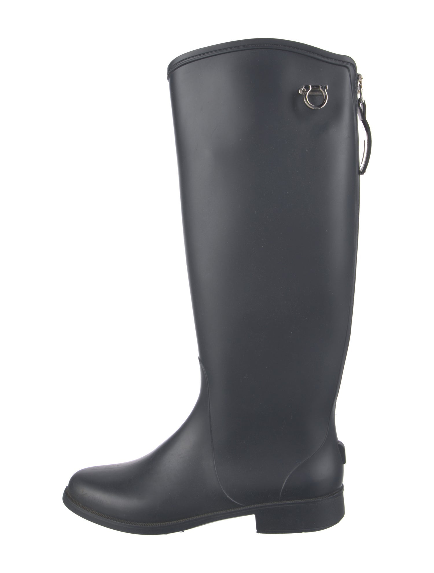 Salvatore Ferragamo Gancini Logo Rubber Rain Boots
