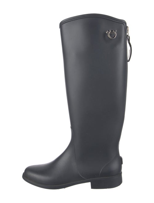 Salvatore Ferragamo Gancini Logo Rubber Rain Boots