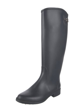 Salvatore Ferragamo Gancini Logo Rubber Rain Boots