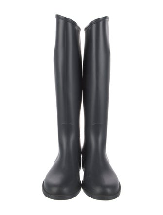 Salvatore Ferragamo Gancini Logo Rubber Rain Boots