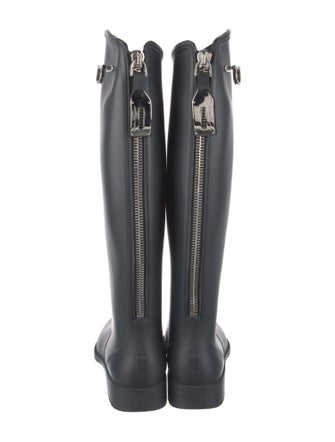 Salvatore Ferragamo Gancini Logo Rubber Rain Boots