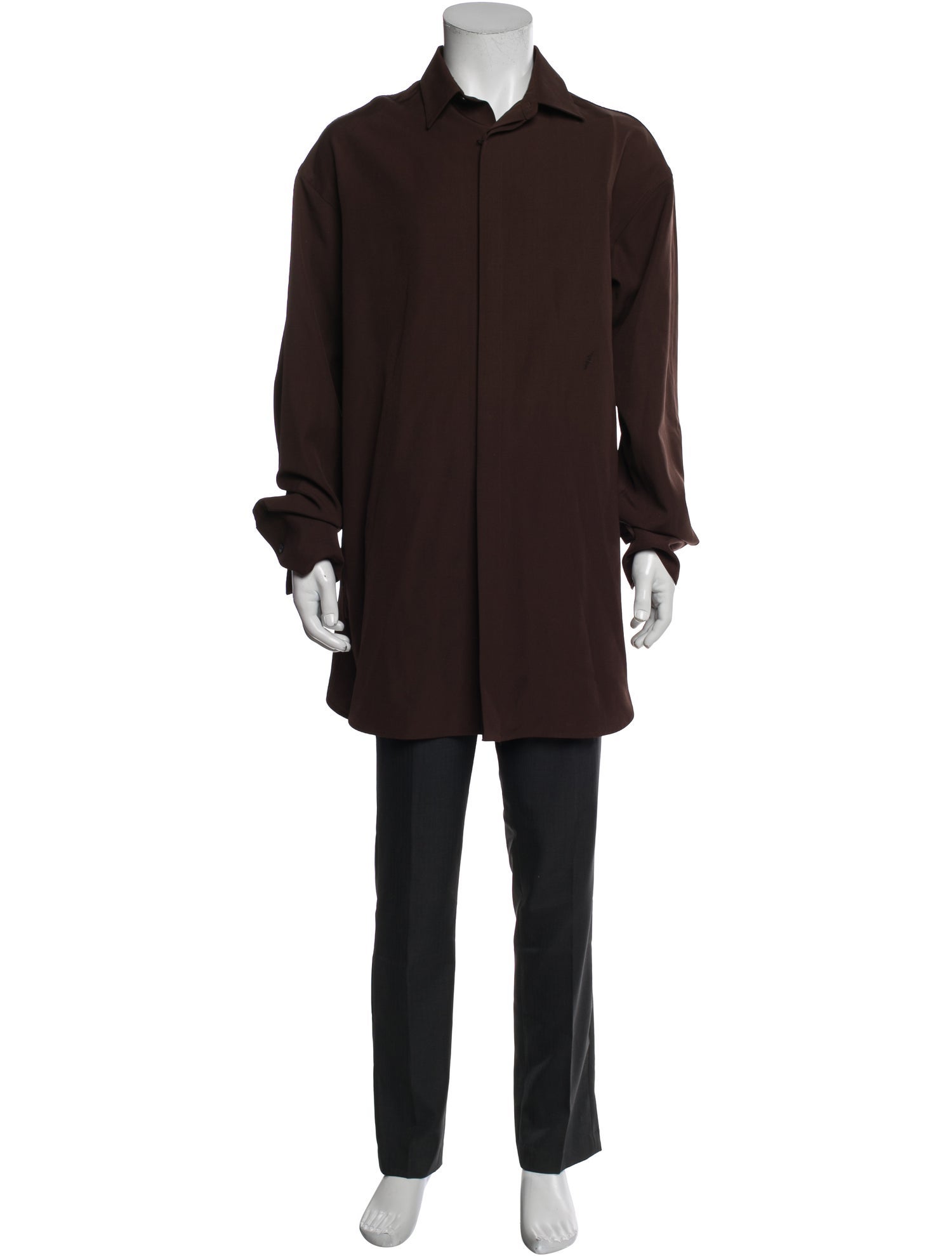 Ferragamo Virgin Wool Long Sleeve Shirt w/ Tags