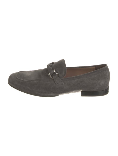 Ferragamo Horsebit Accent Suede Dress Loafers