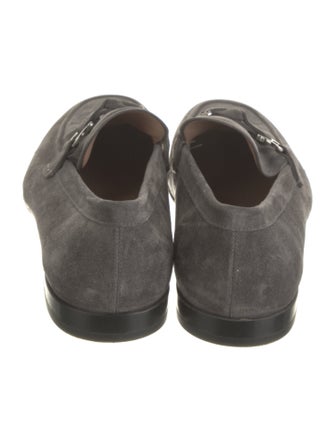 Ferragamo Horsebit Accent Suede Dress Loafers