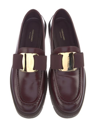 Ferragamo Vara Bow Accent Leather Loafers