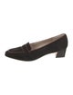 Ferragamo Suede Leather Trim Embellishment Loafers