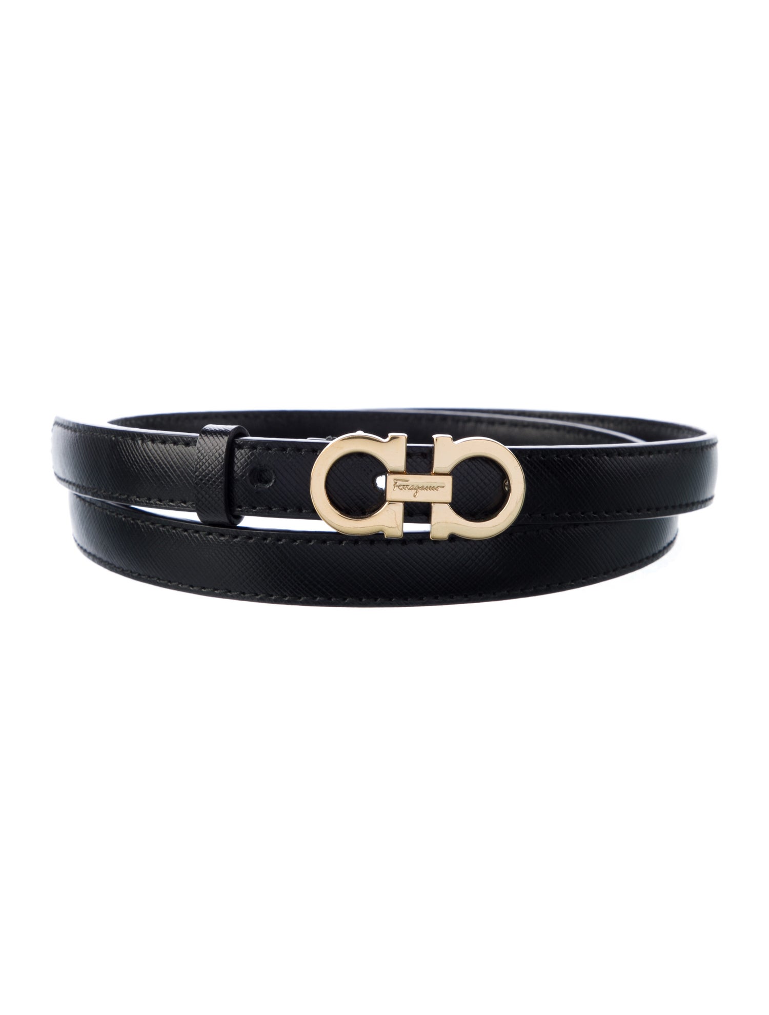 Salvatore Ferragamo Skinny Leather Belt