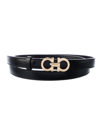 Salvatore Ferragamo Skinny Leather Belt