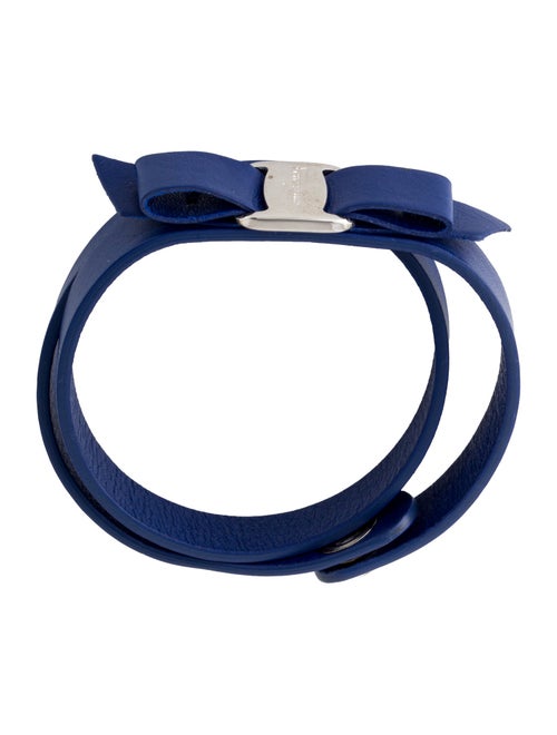 Ferragamo Vara Bow Leather Double Wrap Bracelet