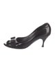 Ferragamo Vara Bow Accent Patent Leather Pumps