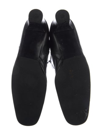 Ferragamo Gancini Logo Leather Riding Boots