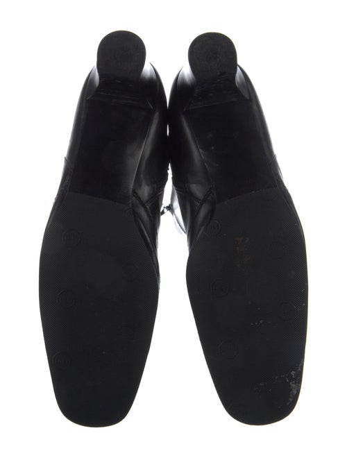 Ferragamo Gancini Logo Leather Riding Boots