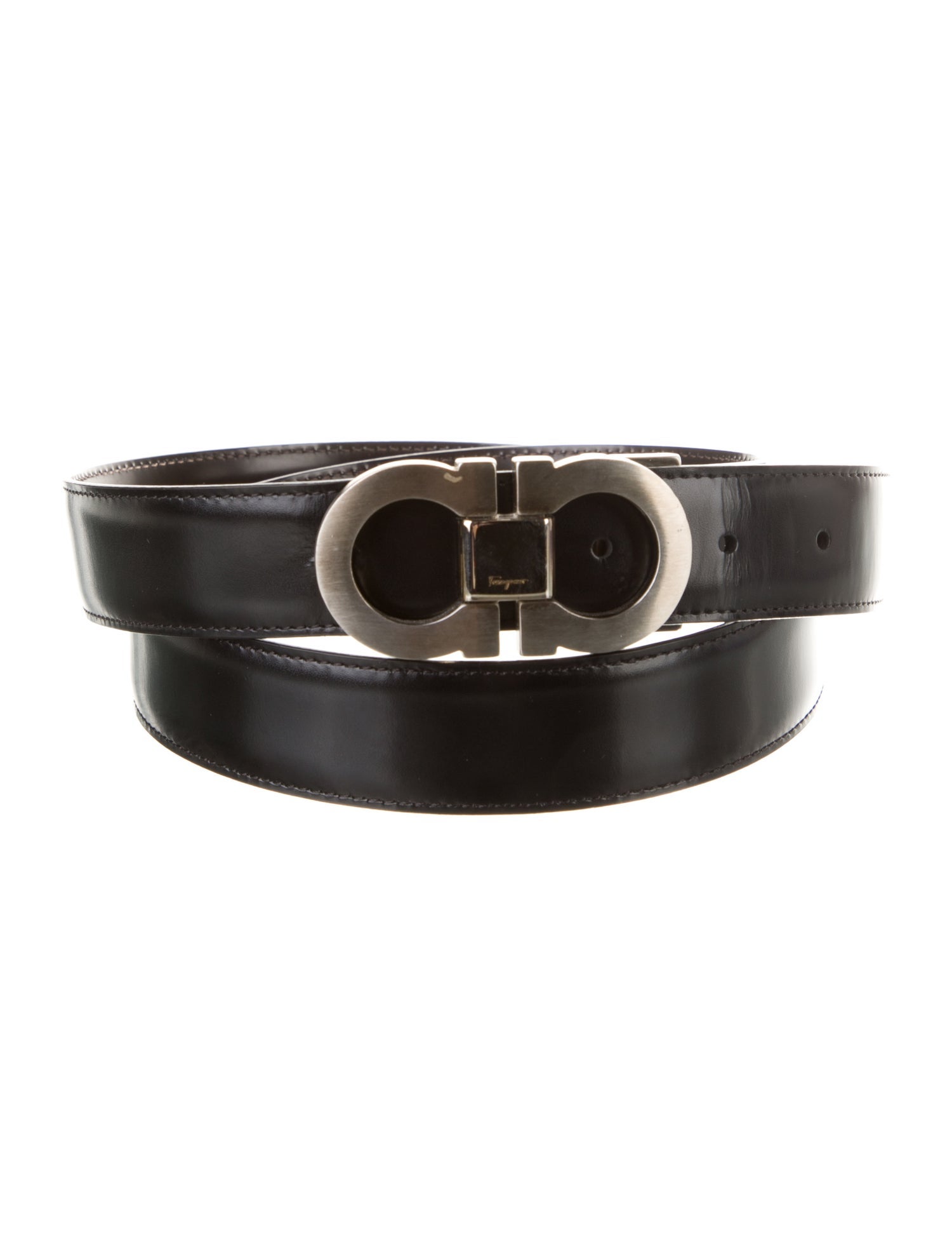 Ferragamo Gancini Logo Leather Belt Kit