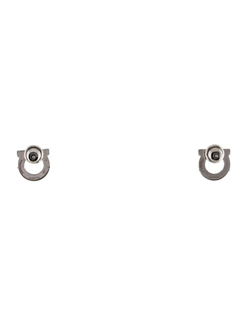 Ferragamo Crystal Gancini Stud Earrings