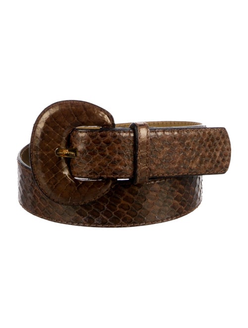 Ferragamo Embossed Leather Belt