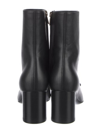 Ferragamo Leather Bow Accents Boots