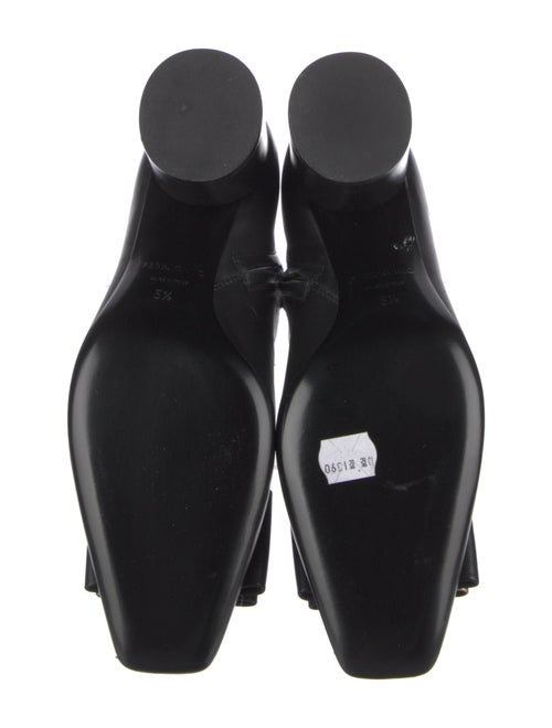 Ferragamo Leather Bow Accents Boots