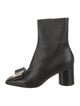 Ferragamo Leather Bow Accents Boots
