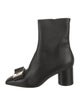 Ferragamo Leather Bow Accents Boots