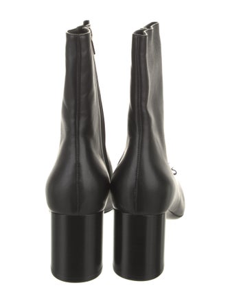 Ferragamo Leather Bow Accents Boots