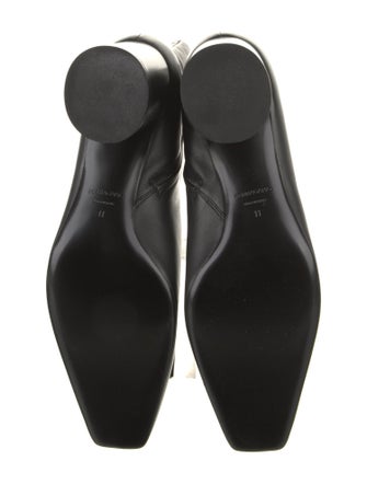 Ferragamo Leather Bow Accents Boots