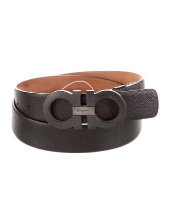 Ferragamo Gancini Logo Leather Belt
