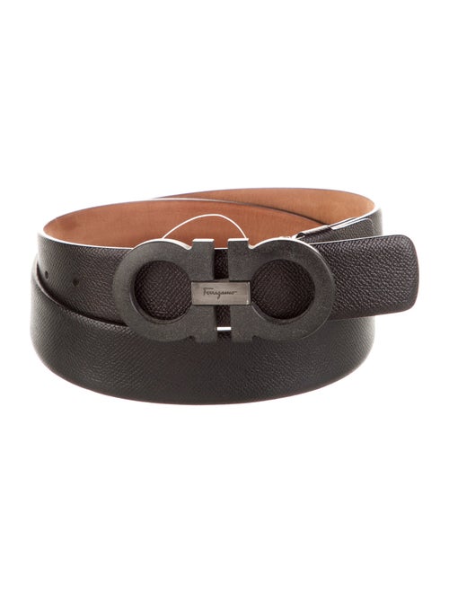 Ferragamo Gancini Logo Leather Belt