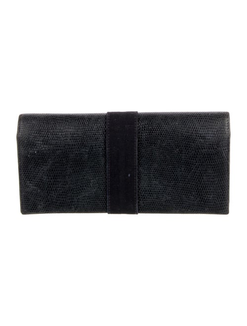 Ferragamo Leather Animal Print Continental Wallet