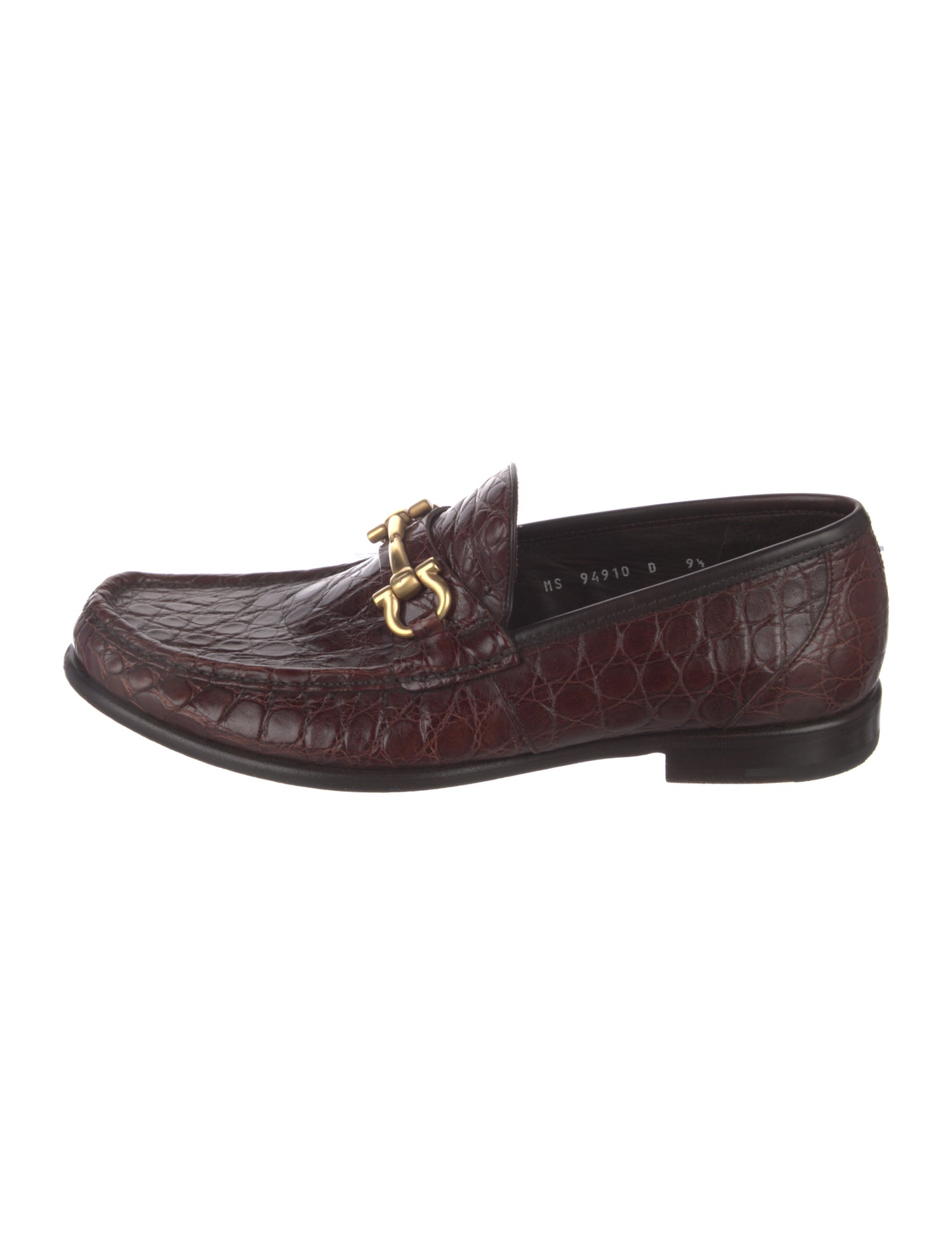 Ferragamo Crocodile Dress Loafers