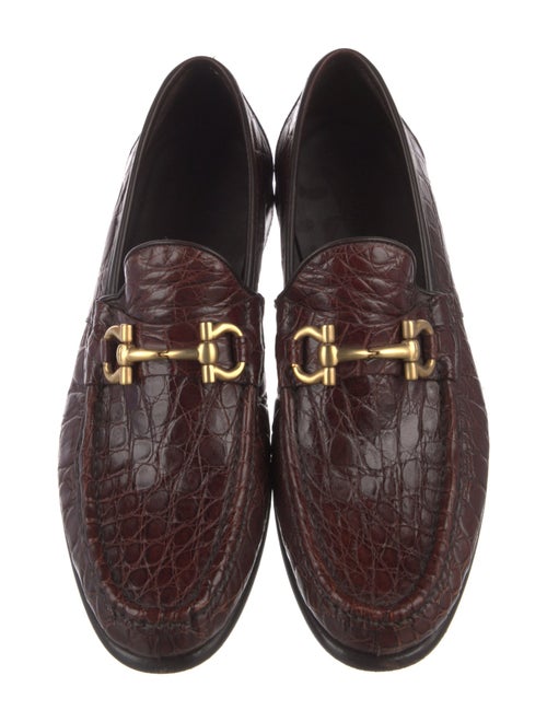 Ferragamo Crocodile Dress Loafers