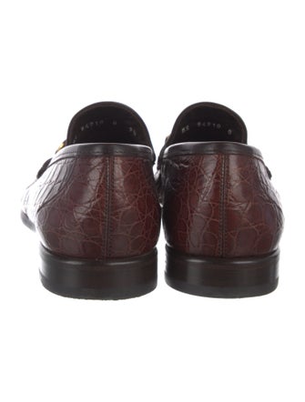 Ferragamo Crocodile Dress Loafers