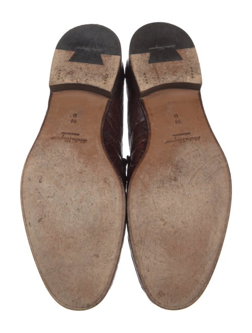 Ferragamo Crocodile Dress Loafers