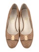 Ferragamo Leather Lasercut Accents Flats