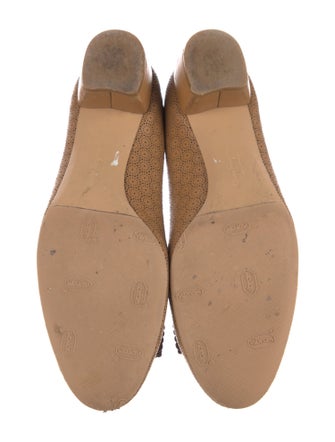 Ferragamo Leather Lasercut Accents Flats