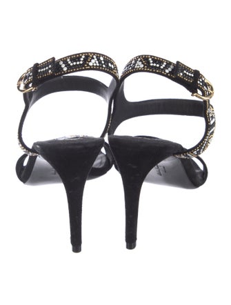 Ferragamo Suede Printed Sandals