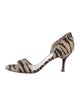 Ferragamo Canvas Animal Print Sandals