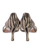 Ferragamo Canvas Animal Print Sandals